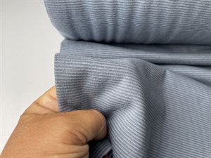 Rib - smalle striber i jeansblå/gråblå